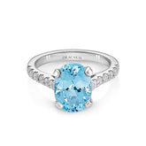 Aquamarine & Diamond Ring - Dracakis Jewellers